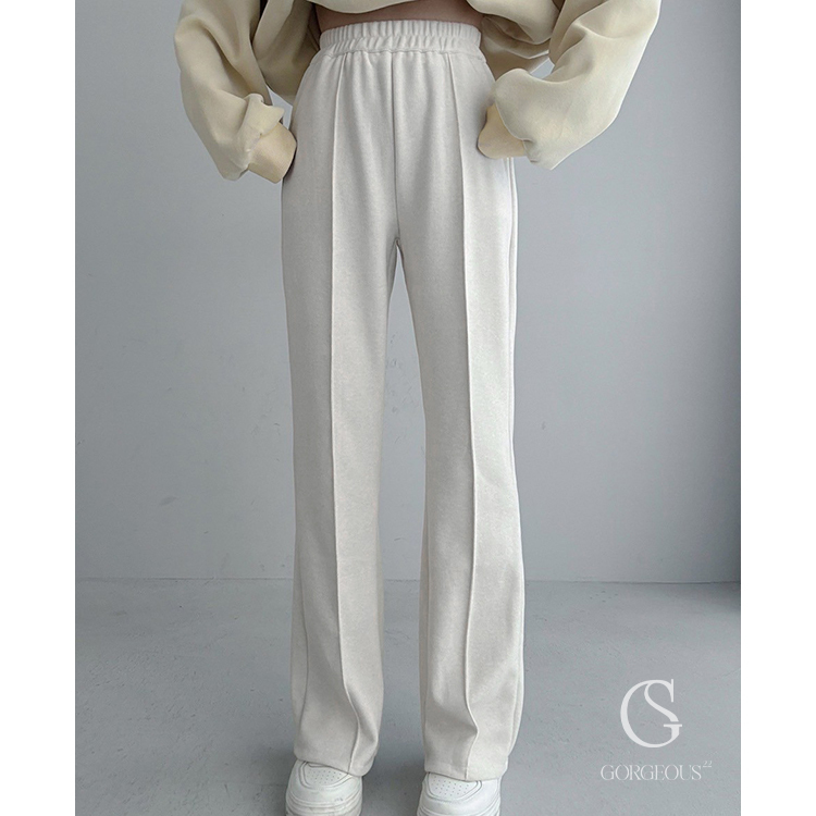 G9528 現貨「混羊毛抗寒'修圖褲」