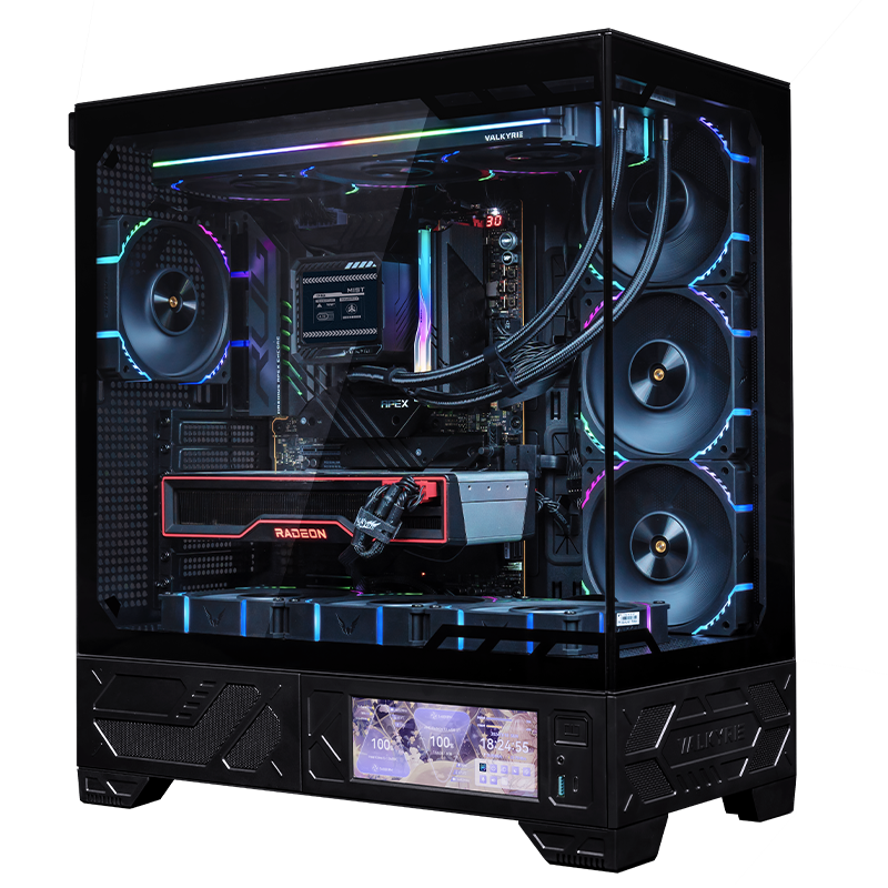 Valkyrie VK03-M M-MATX 背插機箱 - 6.2吋 IPS 觸按屏幕版 (黑/白)