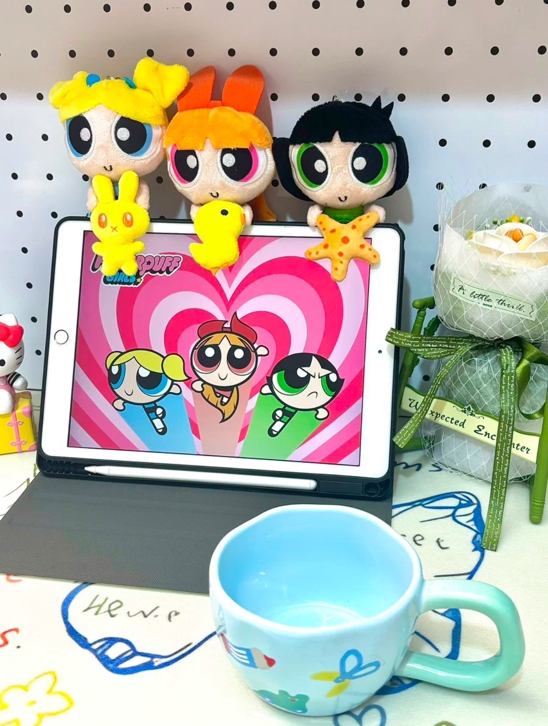 華納正版授權 飛天小女警 毛絨吊飾 螢幕夾 鑰匙圈 花花 泡泡 毛毛(任買兩件711免運)/預購