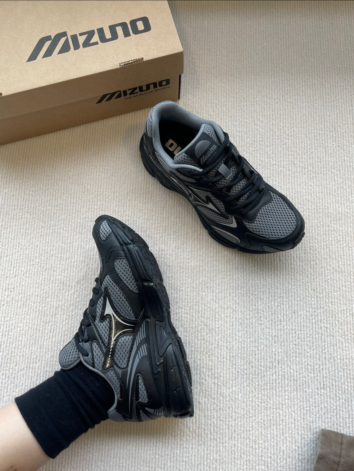 Mizuno 美津濃Speed 2k 炭灰色黑灰色黑色復古慢跑鞋老爹鞋D1GH222907/預購