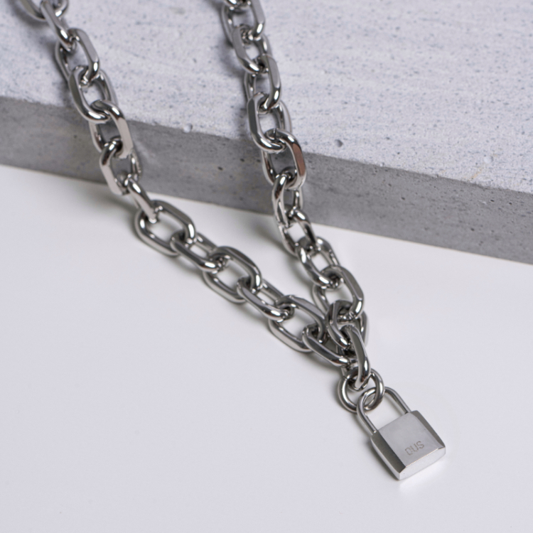 OUS Lucky Padlock Necklace 真我之鑰項鍊 銀