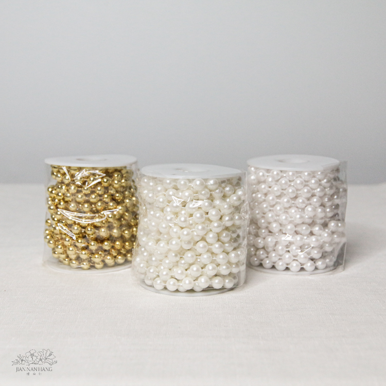 裝飾 串珠 圓珠  8MM*5米 3色