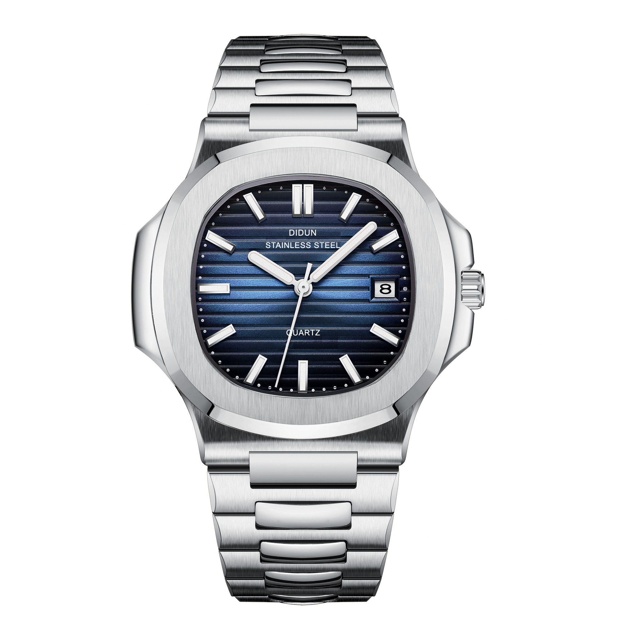 【DIDUN 迪頓】 英國 鸚鵡螺款 時尚潮流 不鏽鋼錶殼錶帶 石英錶 手錶 DDN-024 -