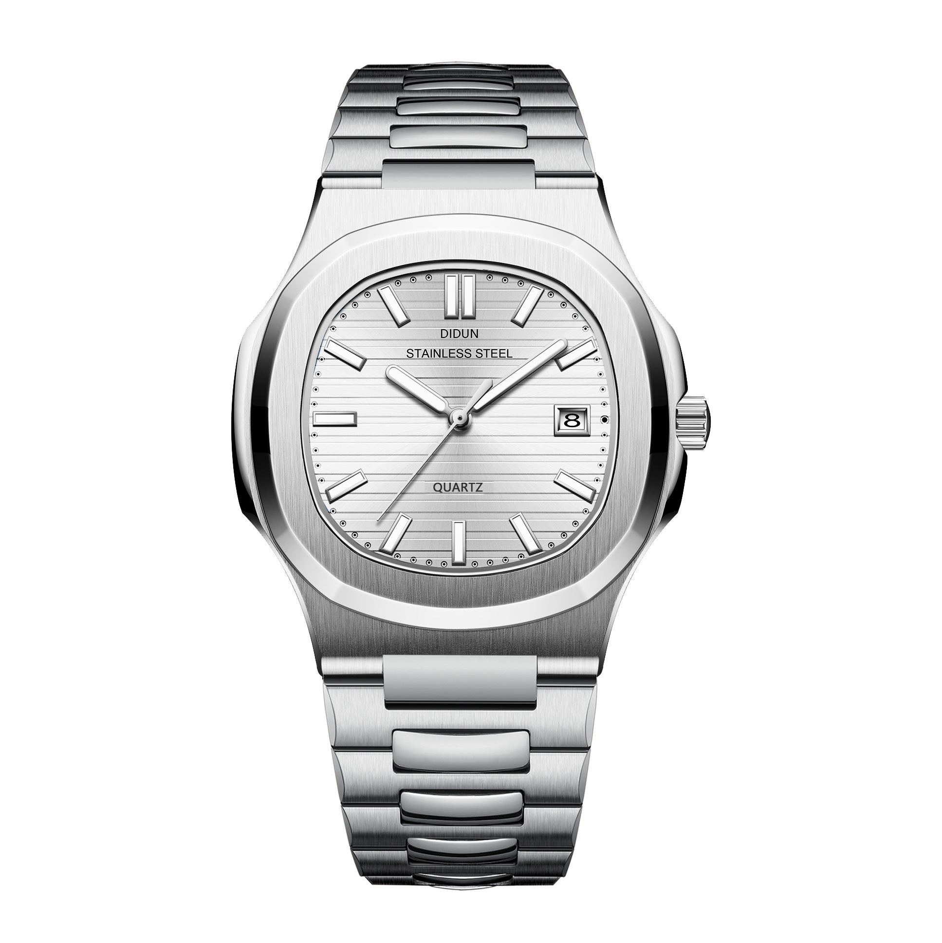 【DIDUN 迪頓】 英國 鸚鵡螺款 時尚潮流 不鏽鋼錶殼錶帶 石英錶 手錶 DDN-024 -