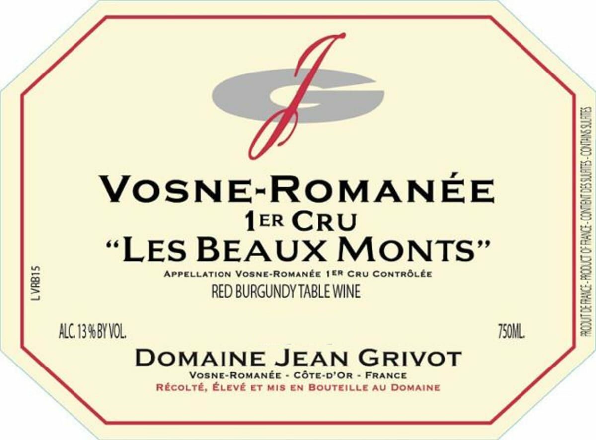 Jean Grivot Vosne Romanée 1er Cru Les Beaux Mont 2020 (BH95)