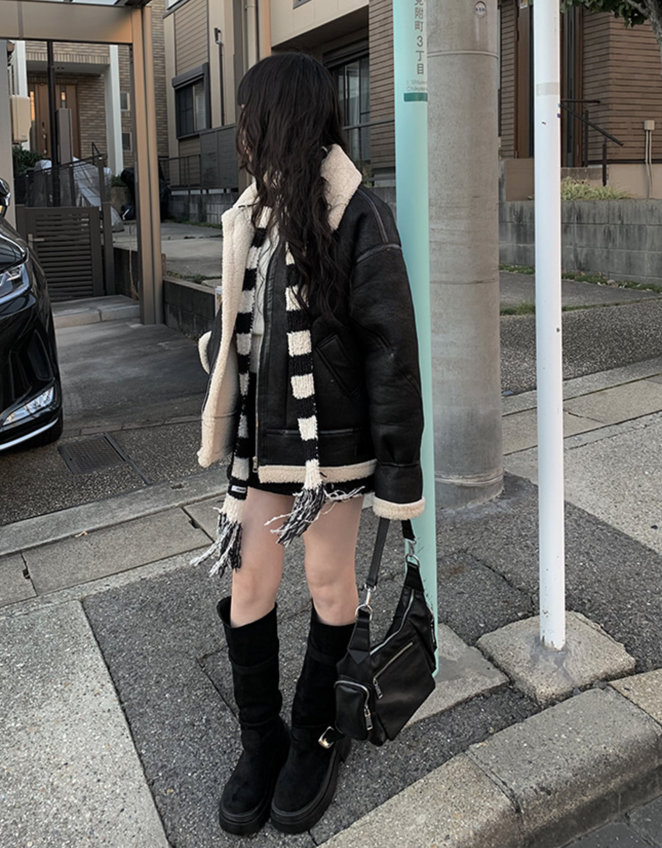 韓國連線🇰🇷 Anyonemore 翻領皮革毛絨外套 皮革 毛絨 外套 3色/預購