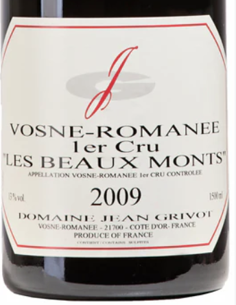 Jean Grivot Vosne Romanée 1er Cru Les Beaux Mont 2009 (BH94) (1500ml)