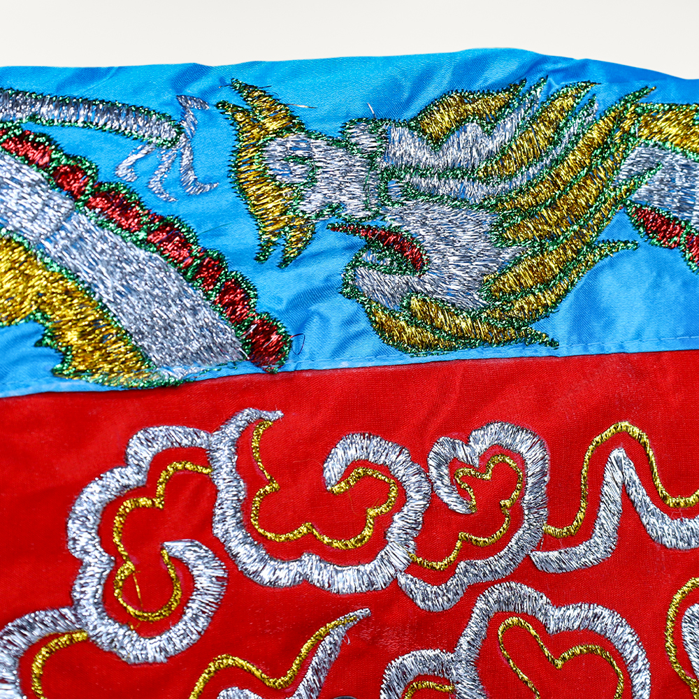 八仙彩-10尺手工凸金銀蔥｜朝聖刺繡品