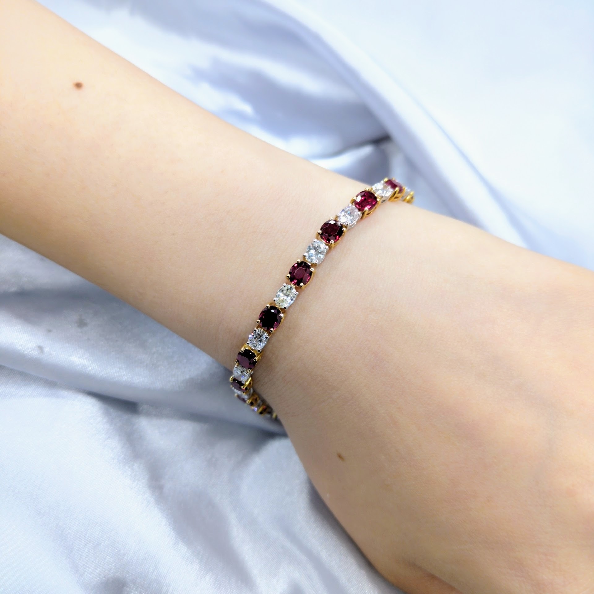 18K Rose Gold 8.50ct Ruby and Diamond Bracelet