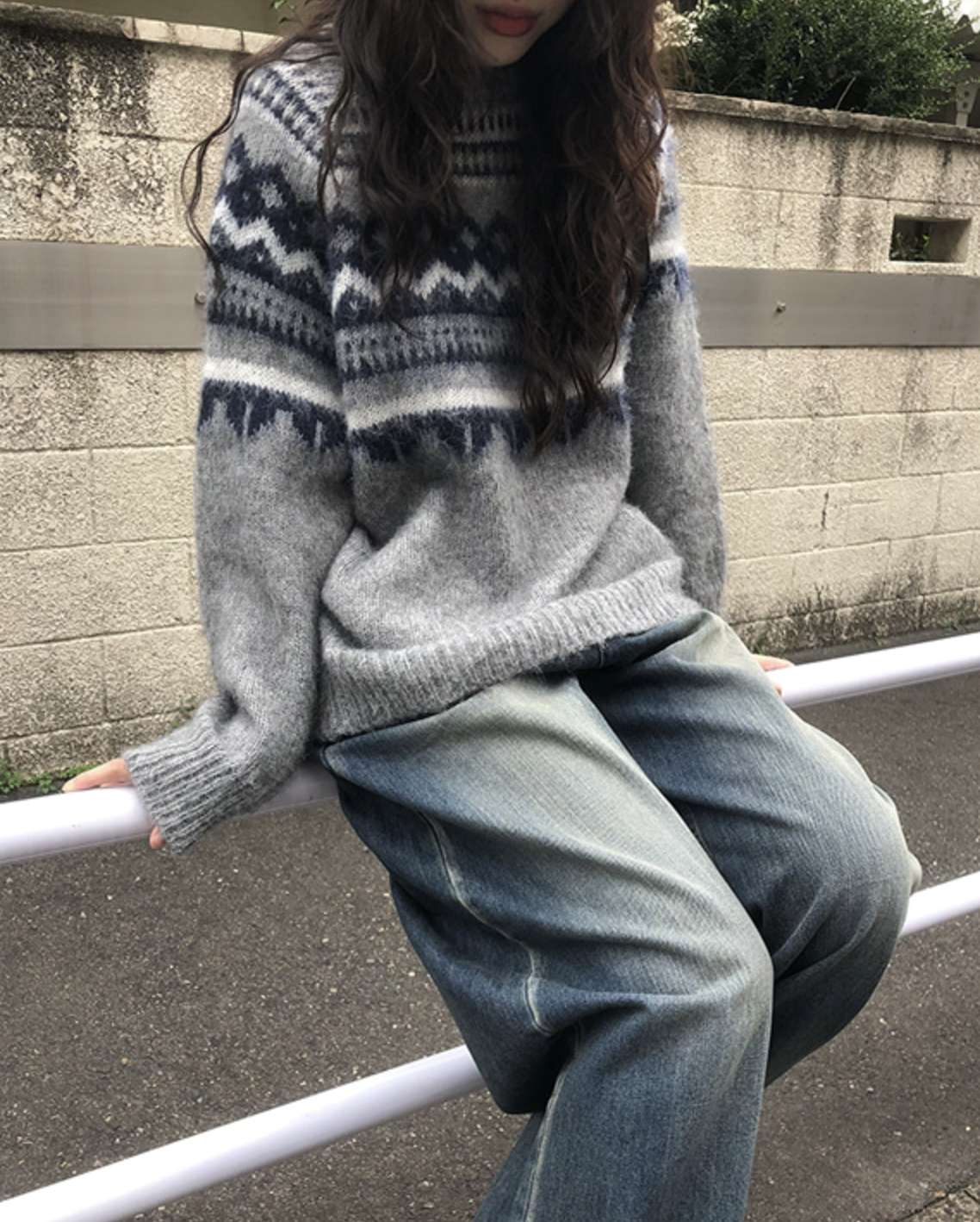 韓國連線🇰🇷 Anyonemore 復古圖騰針織衫 針織 長袖 3色/預購