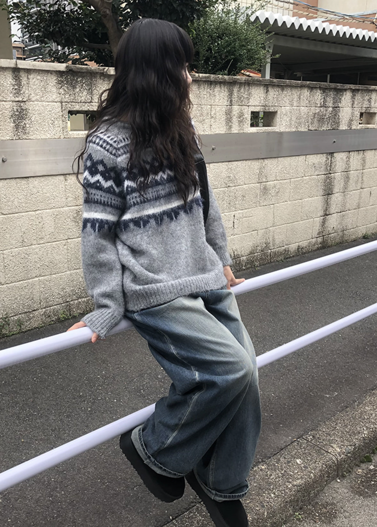 韓國連線🇰🇷 Anyonemore 復古圖騰針織衫 針織 長袖 3色/預購