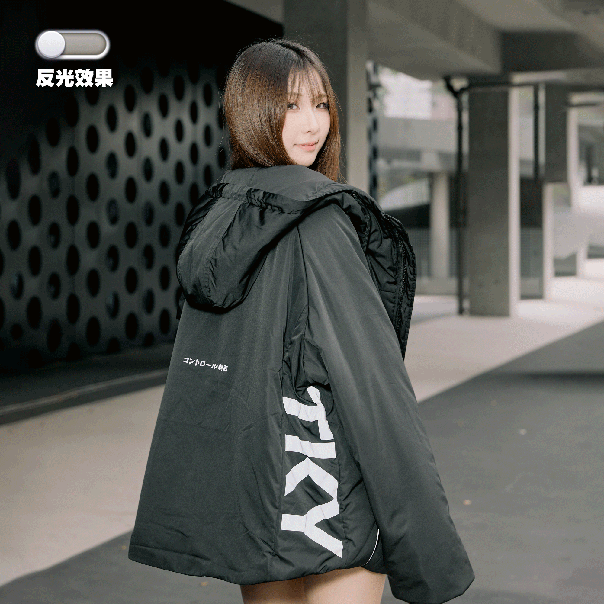 XCTRL 日本東京鋪棉連帽外套-黑