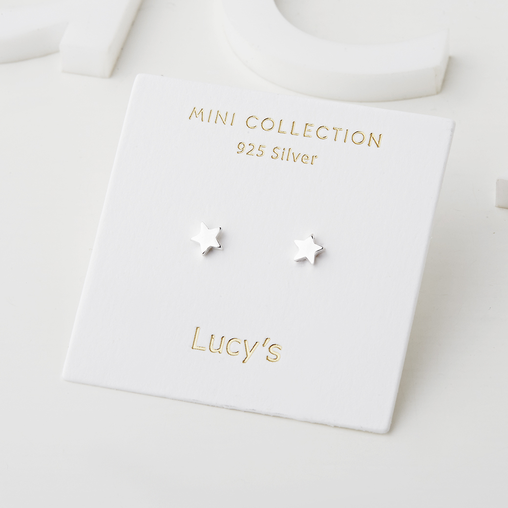 925純銀〔輕銀系列〕星辰 耳環(96889)
