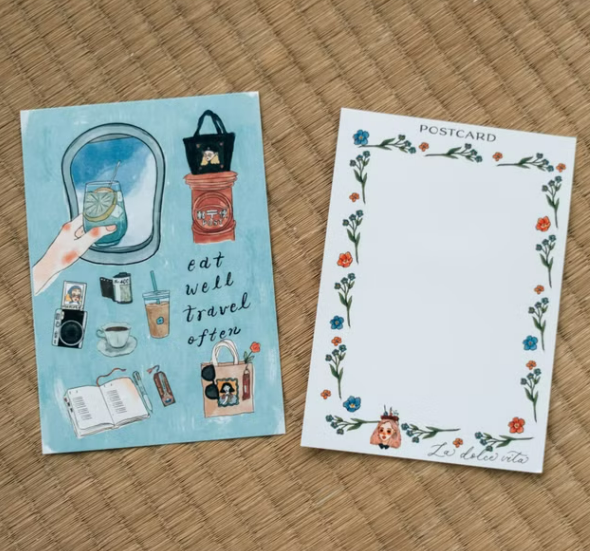 好好吃飯 好好旅行 明信片｜甜蜜生活 la dolce vita 臺灣