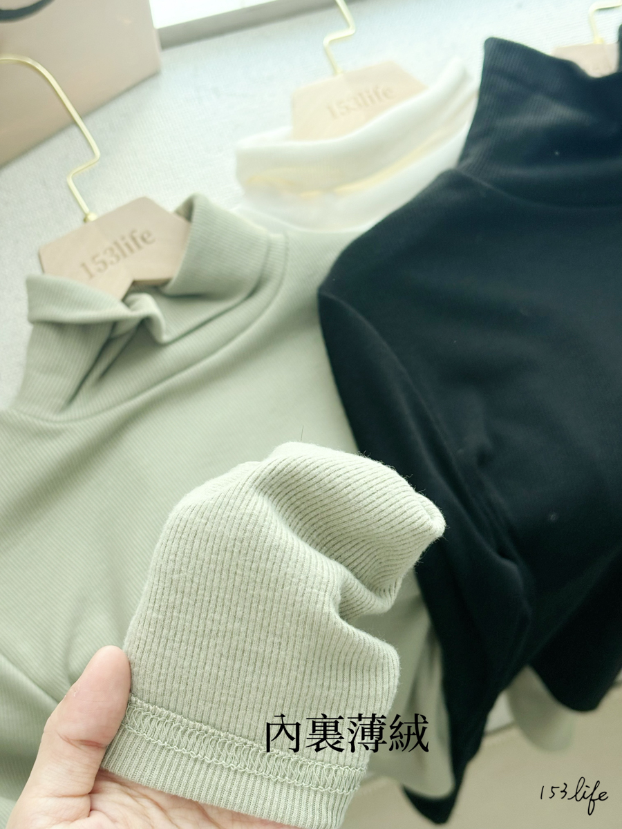 |現貨|🇰🇷高領下擺V字造型內磨毛內搭(3色)
