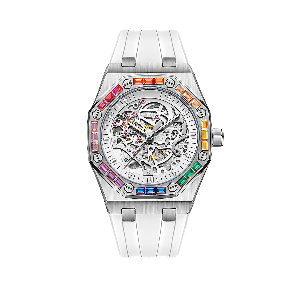 【BACHMANN 貝爾曼】 3834D 晶鑽 鏤空 夜光指針 機械錶 腕錶 手錶 -