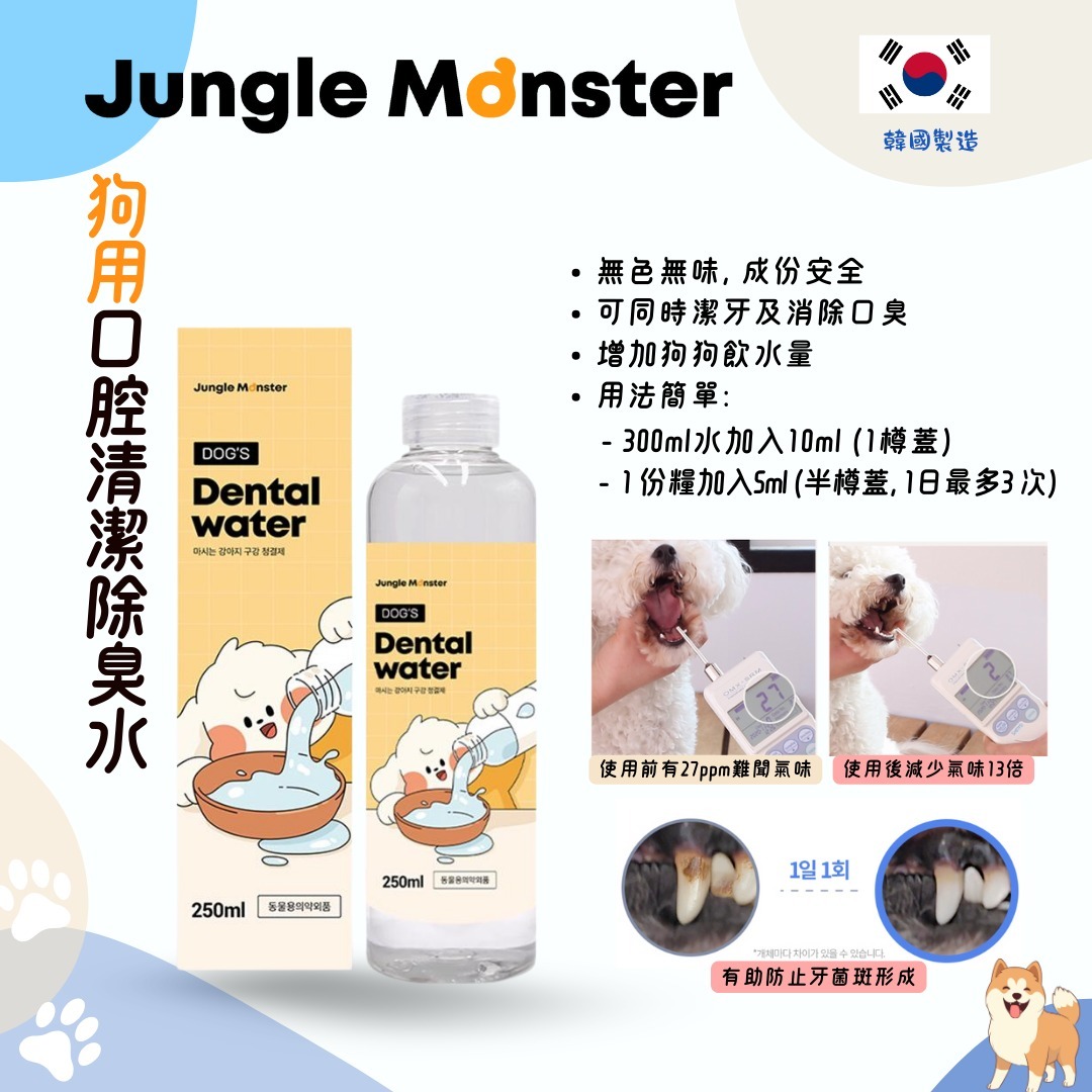 Jungle Monster 口腔潔齒除臭水 250ml (狗用)