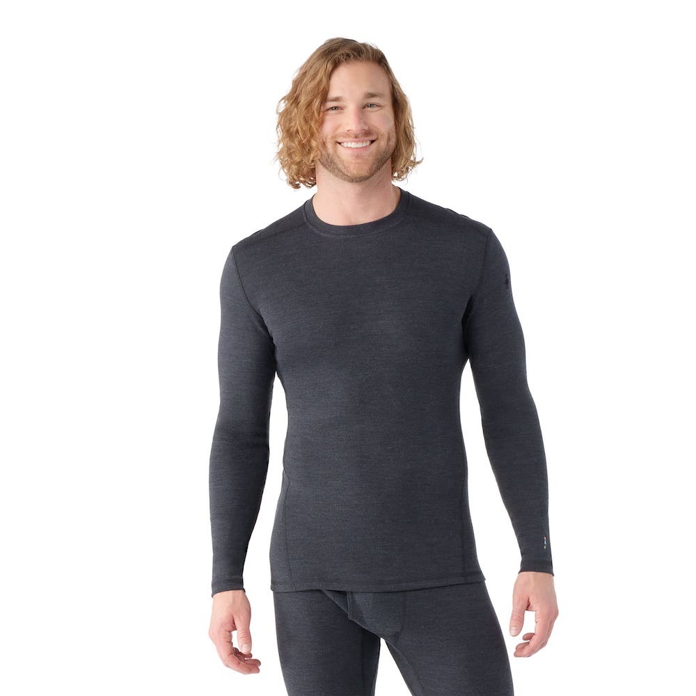 Smartwool Men's Classic Thermal Merino Base Layer Crew 男款 美麗諾羊毛圓領長袖上衣 排汗衣 底層衣 碳黑色 SW016350010 [HappyOutdoor]