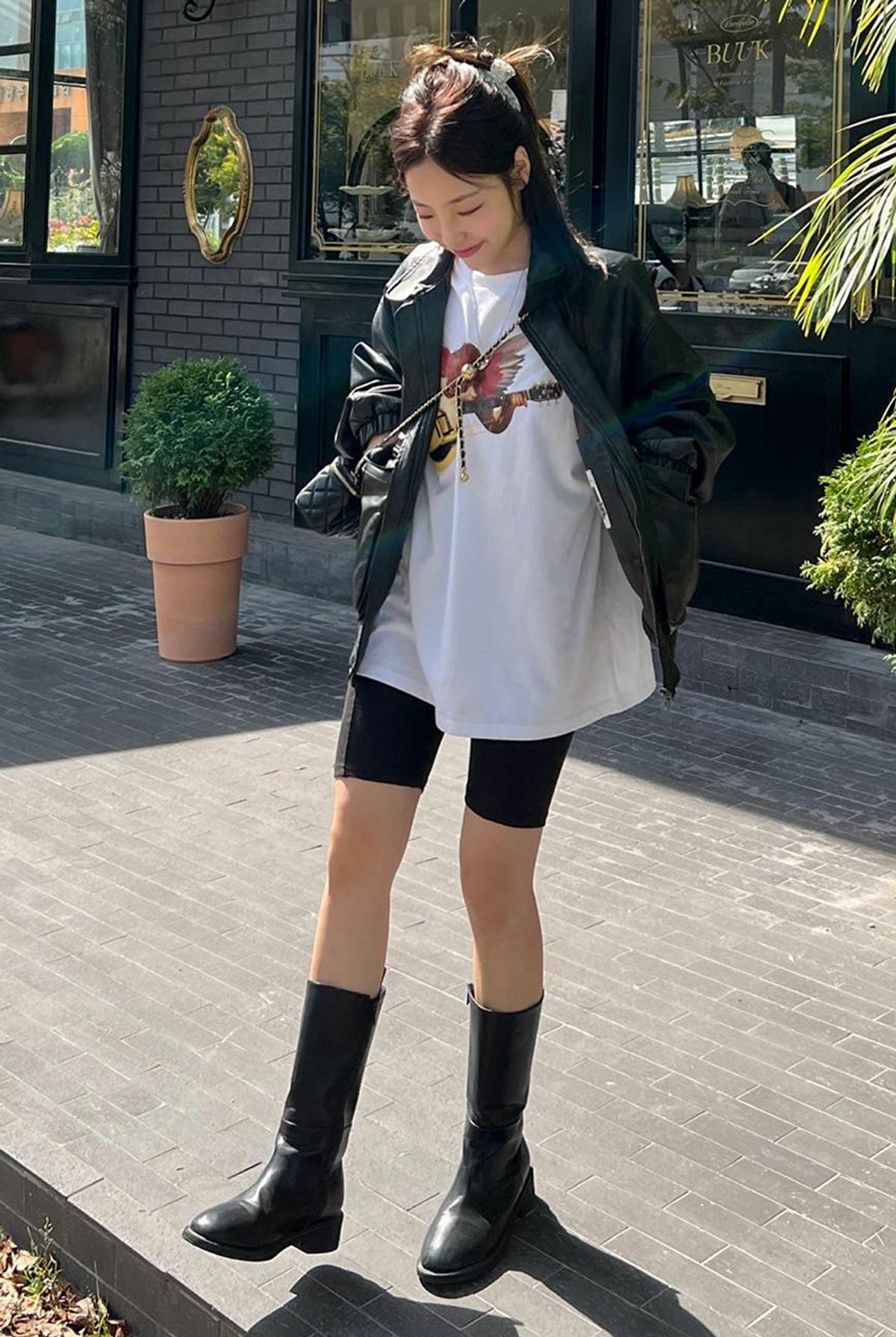 BITTER CELLS Star Leather Jacket(Washed)(Overfit)