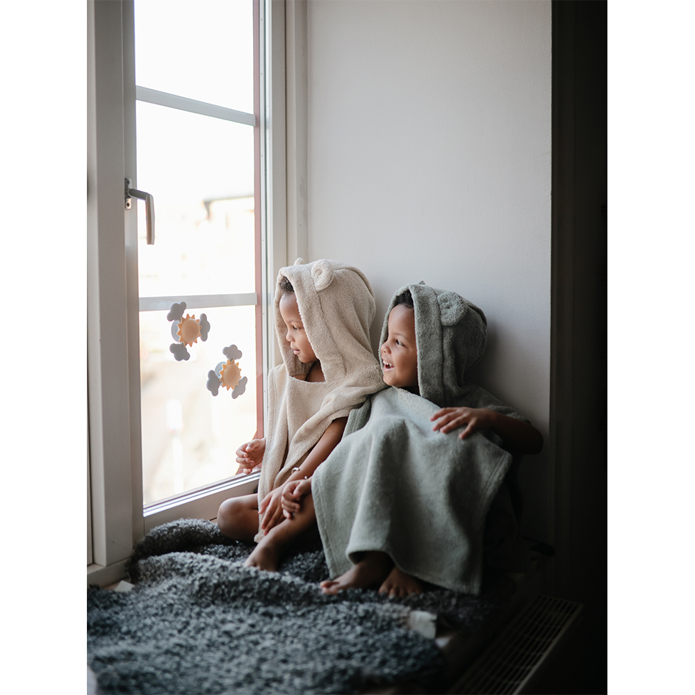 美國mushie 斗篷浴巾-Fog