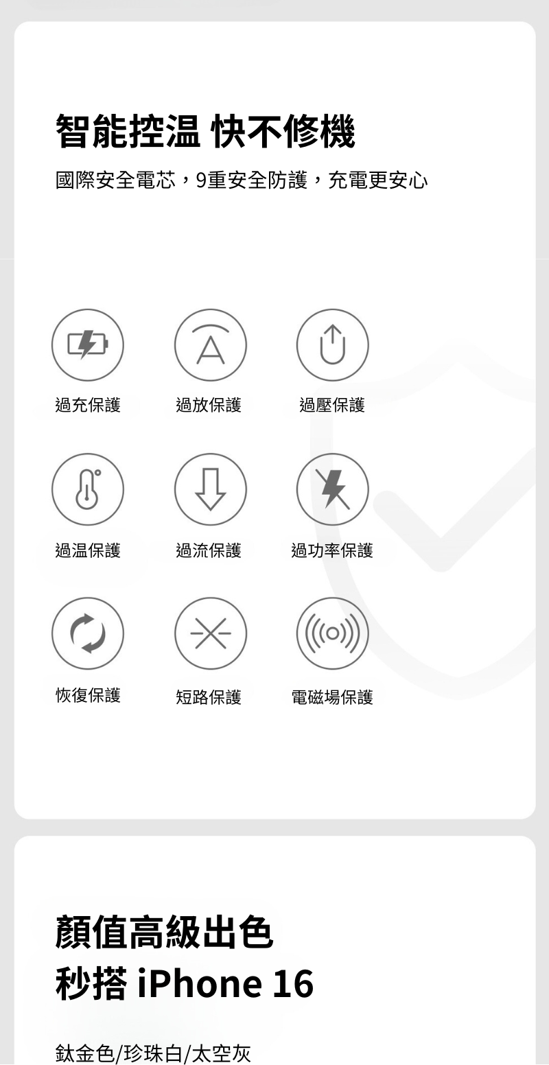 Idmix 磁吸無線行動電源 Q10 PRO 3  10000mAh