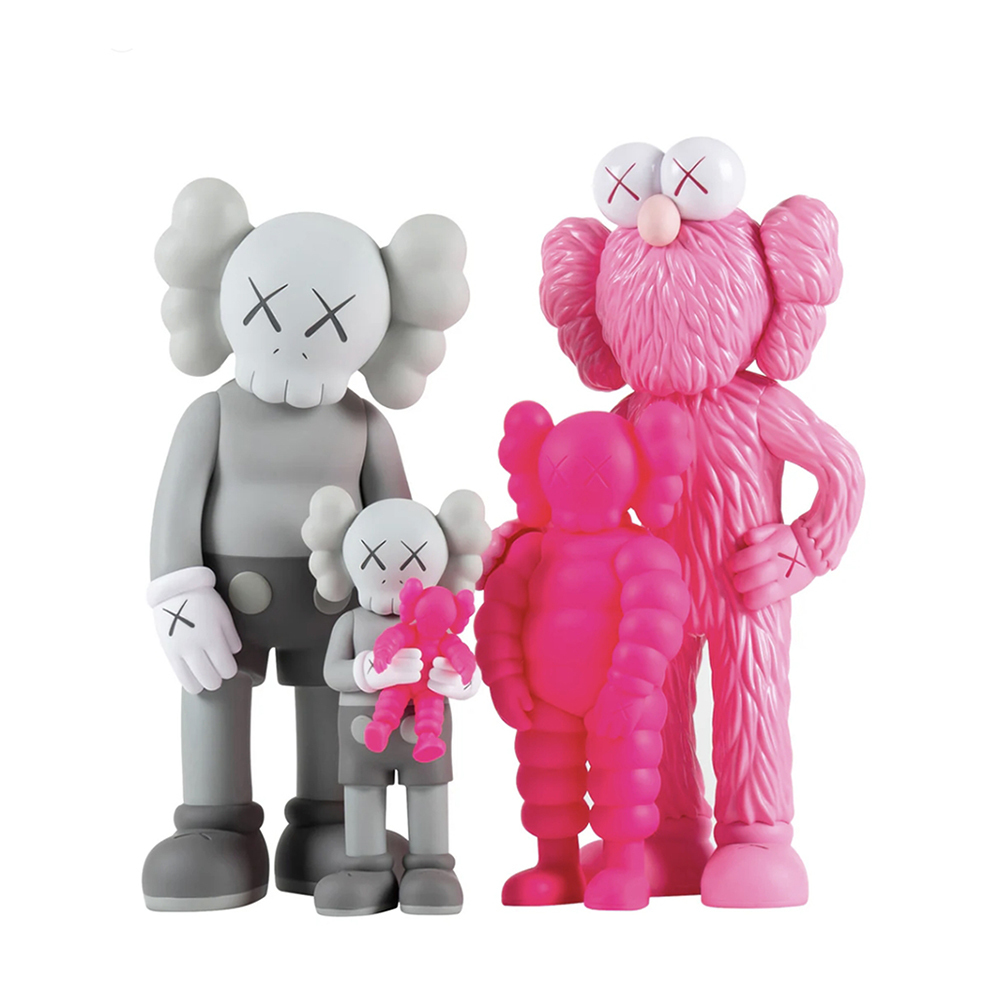 KAWS Family Vinyl Figures Grey/Pink KAWS005