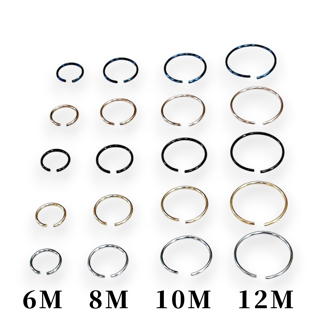 抗敏鋼-多功能-可調式耳環(0.8)-五色(單支價)(PZE)