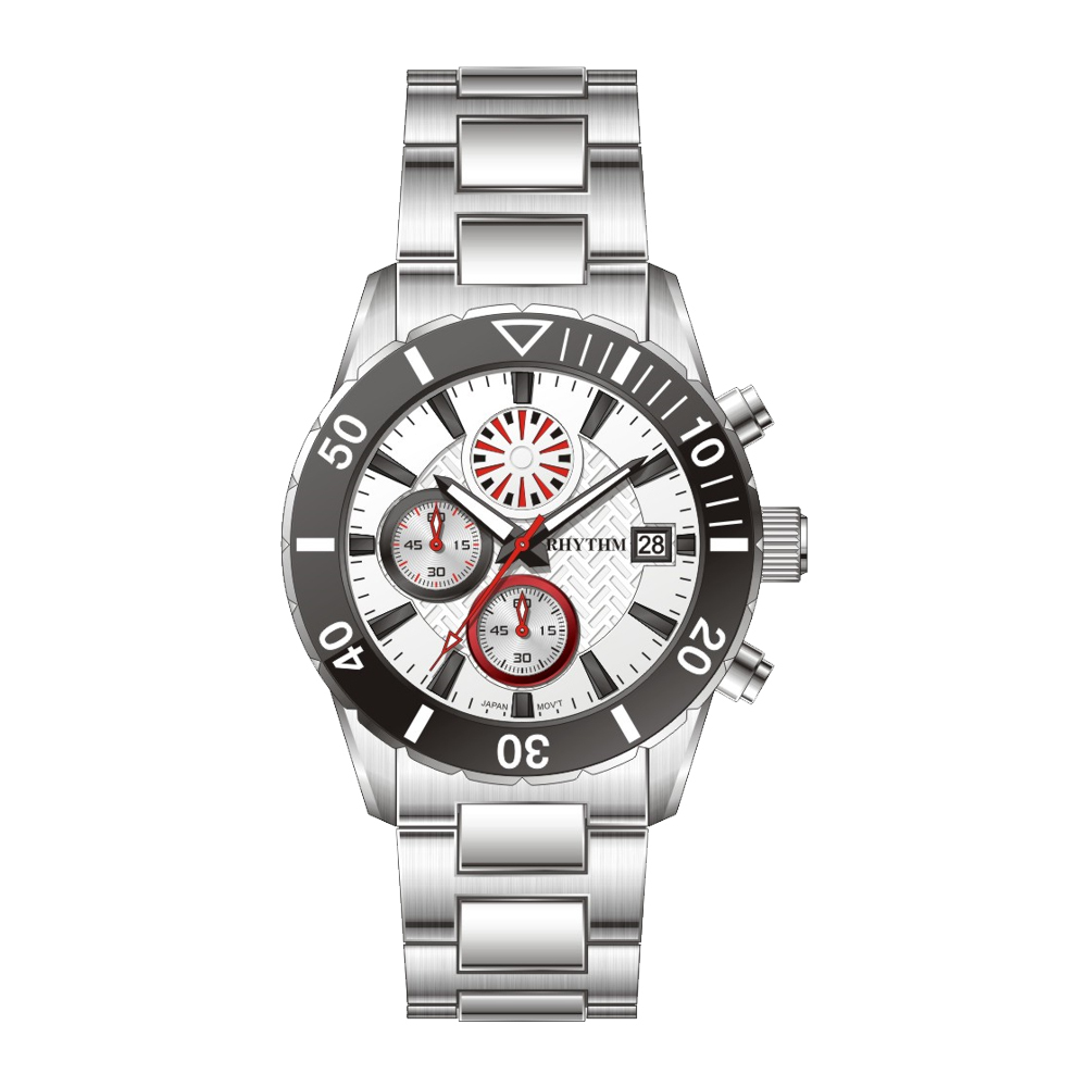 【Rhythm 麗聲】漩渦造型 立體堆疊 時尚 不鏽鋼 手錶-S1406S-