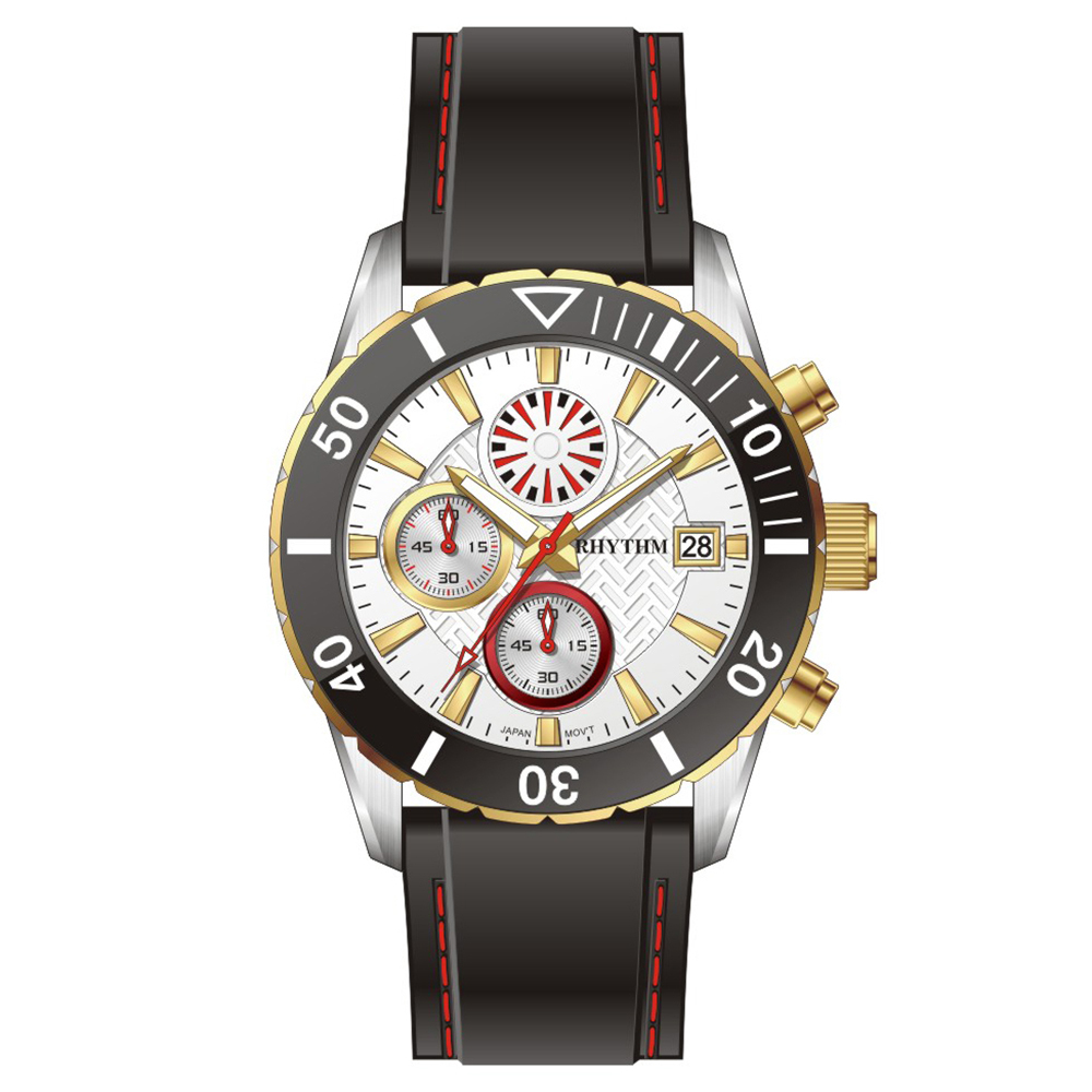 【Rhythm 麗聲】漩渦造型 立體堆疊 時尚 手錶-S1406P-