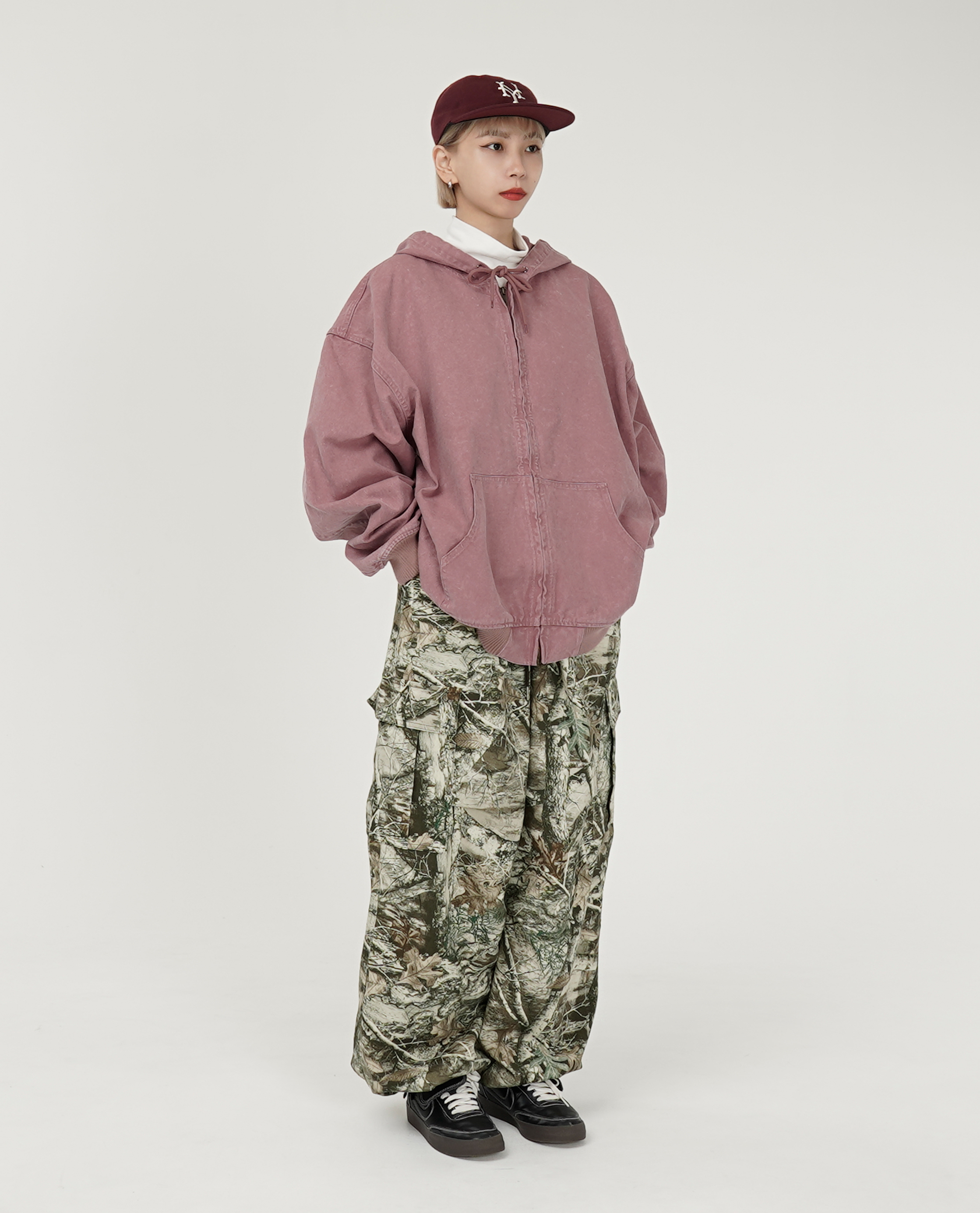 拉鍊水洗連帽外套