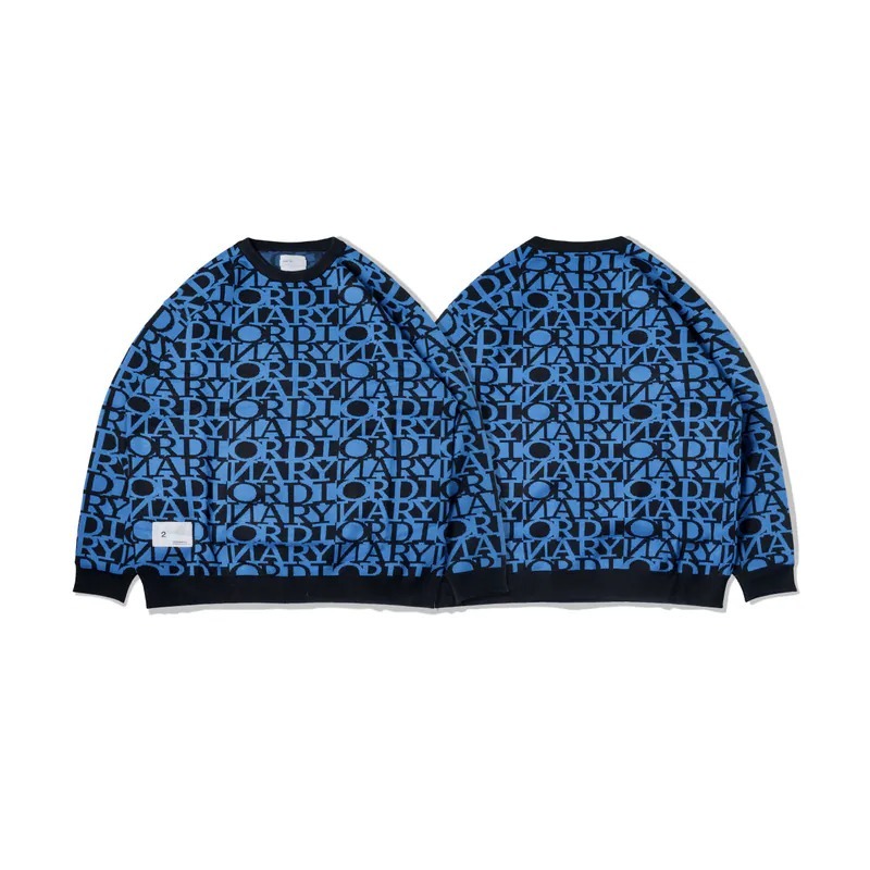 ORDINARY 棋盤格文字排列毛衣