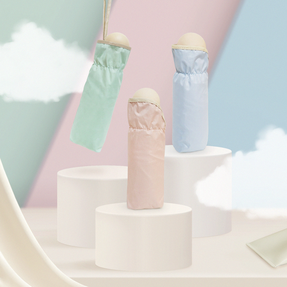 防曬膠五折口袋傘,共有六個顏色,經典款雨傘色系,百搭款式