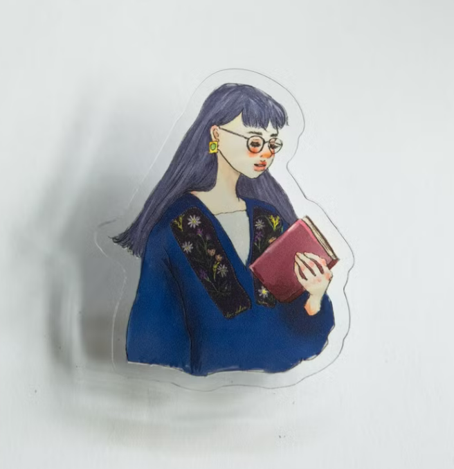 甜蜜生活女孩 深藍花季 壓克力夾子｜甜蜜生活La dolce vita 臺灣