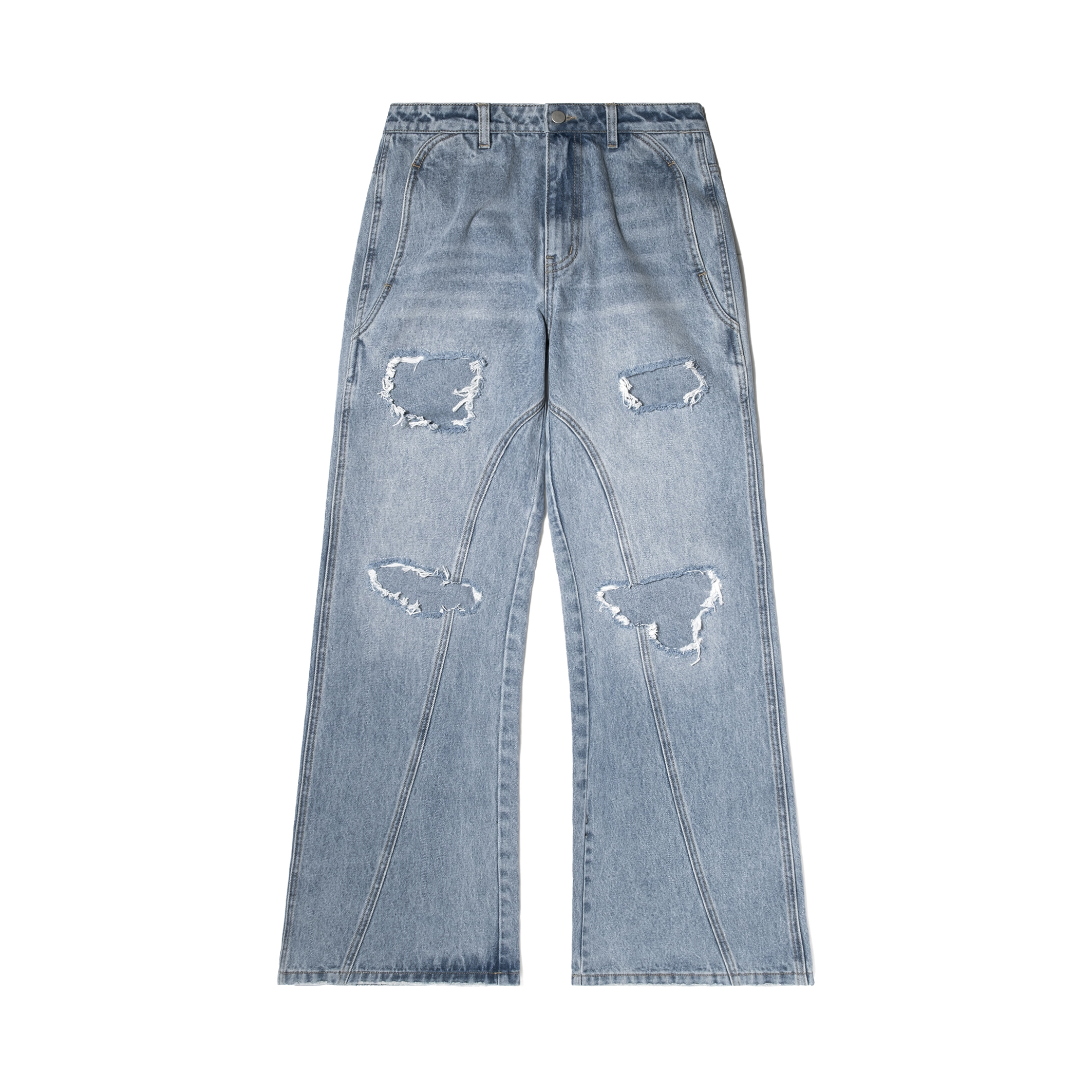 Anonymous Talking / “ANGER” PATCH DENIM PANTS - WA09
