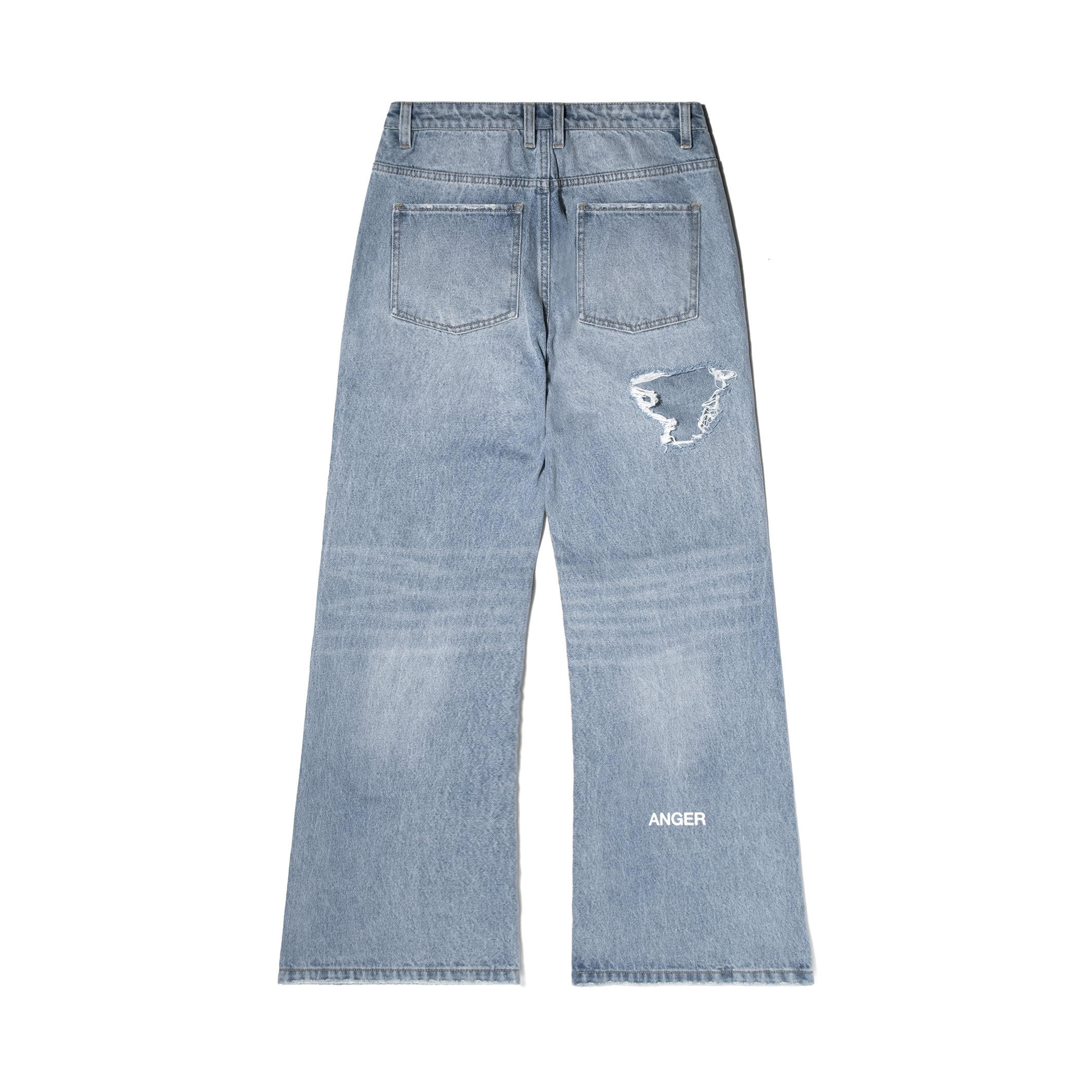 Anonymous Talking / “ANGER” PATCH DENIM PANTS - WA09