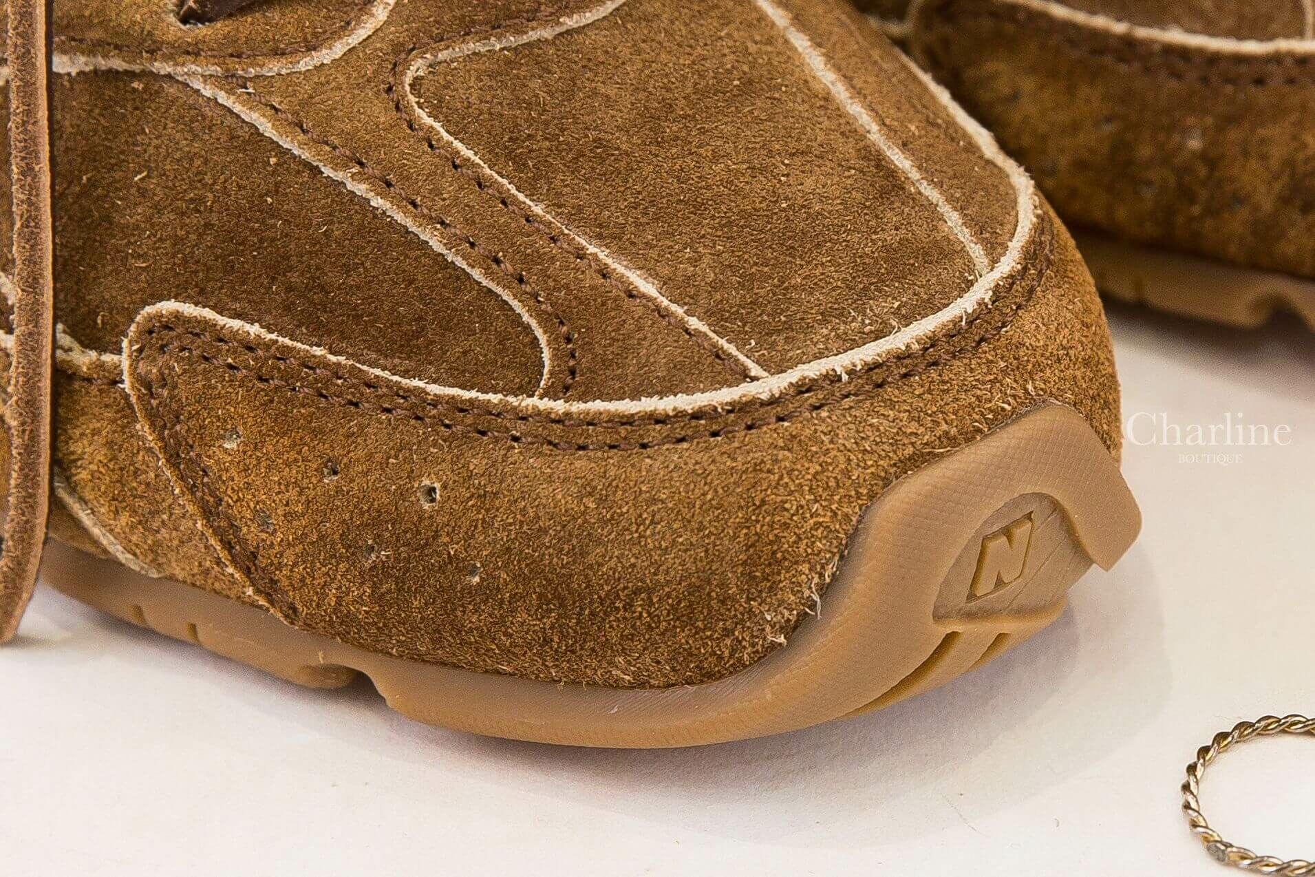 Miu Miu New Balance X Miu Miu 530 Sl Suede Sneakers 肉桂色聯名款麂皮咖啡色白色橘色鞋帶運動鞋
