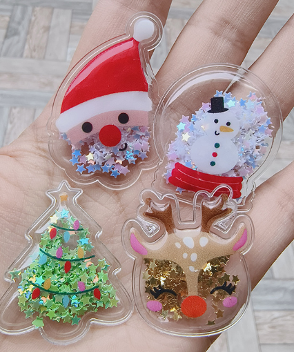 卡通流沙圣诞配件 1套8个