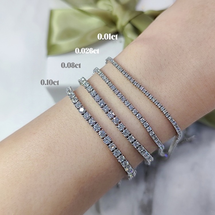 渾身鑽石手鏈-經典4爪清鑲