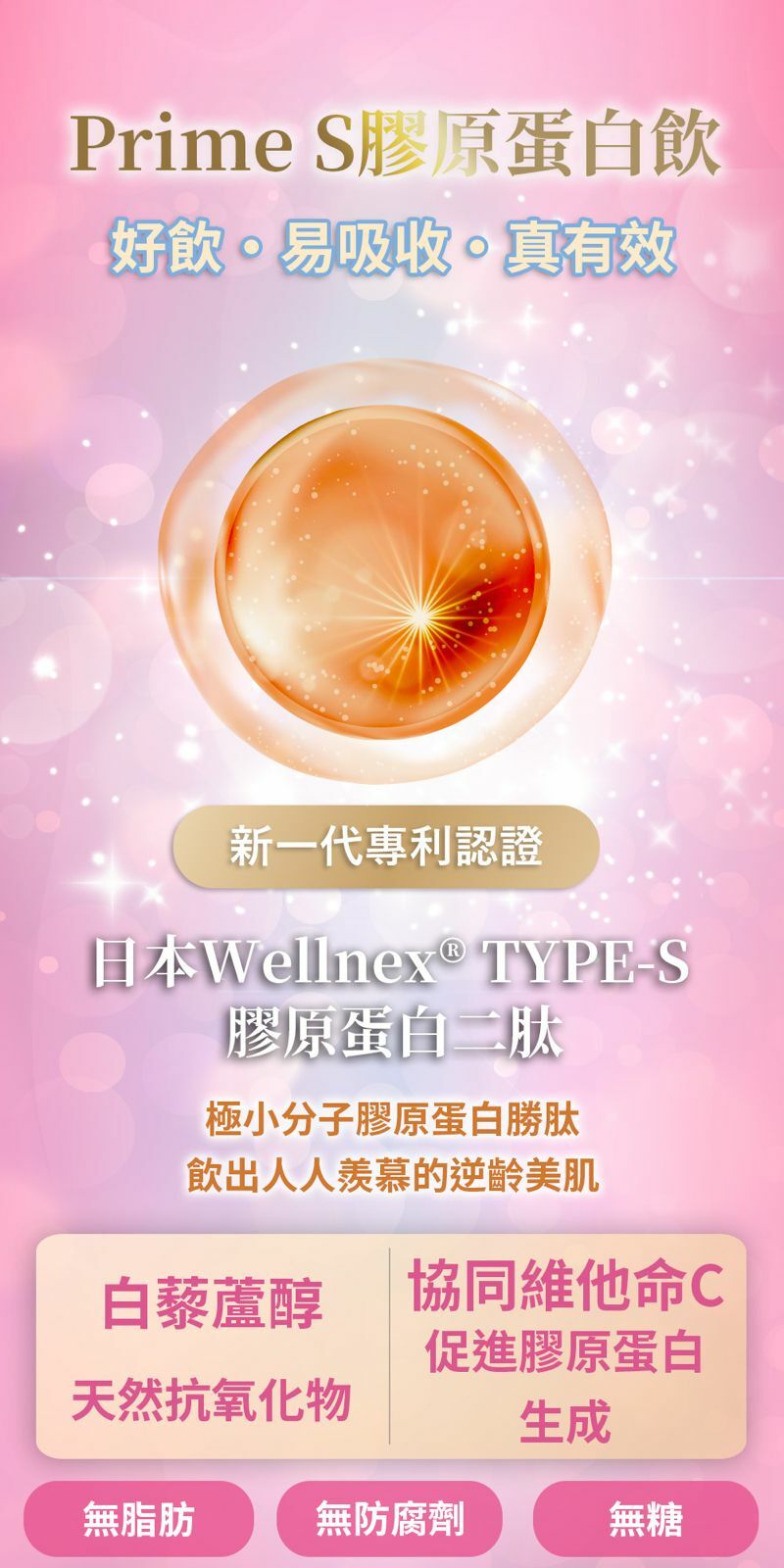 Prime S - 【雙效逆齡 6000mg】白藜蘆醇美肌膠原蛋白飲料 (30ml X 10) 日本美白嫩膚口服液