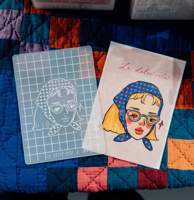 俏皮頭巾女孩 甜蜜生活 印章墊｜甜蜜生活La dolce vita 臺灣