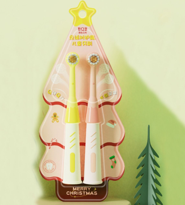 圣诞现货  儿童圣诞软毛牙刷 2支