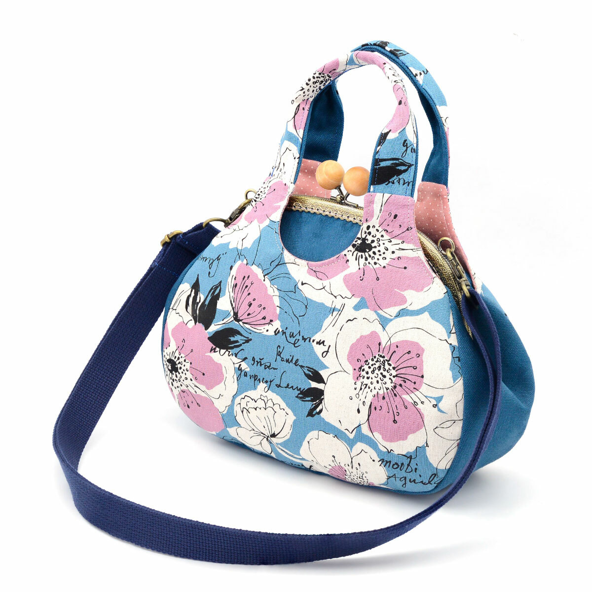 20.5公分木珠頭半圓口金【贈三層口金手提斜背包紙型】