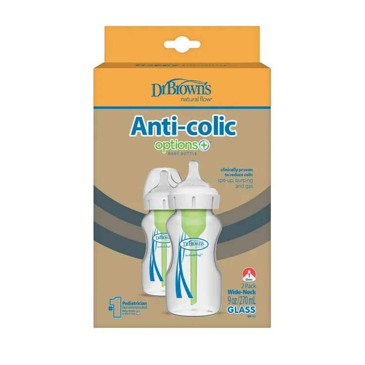 Dr Brown's Options+ 仿母乳排氣奶樽 - PP 9oz 兩個裝