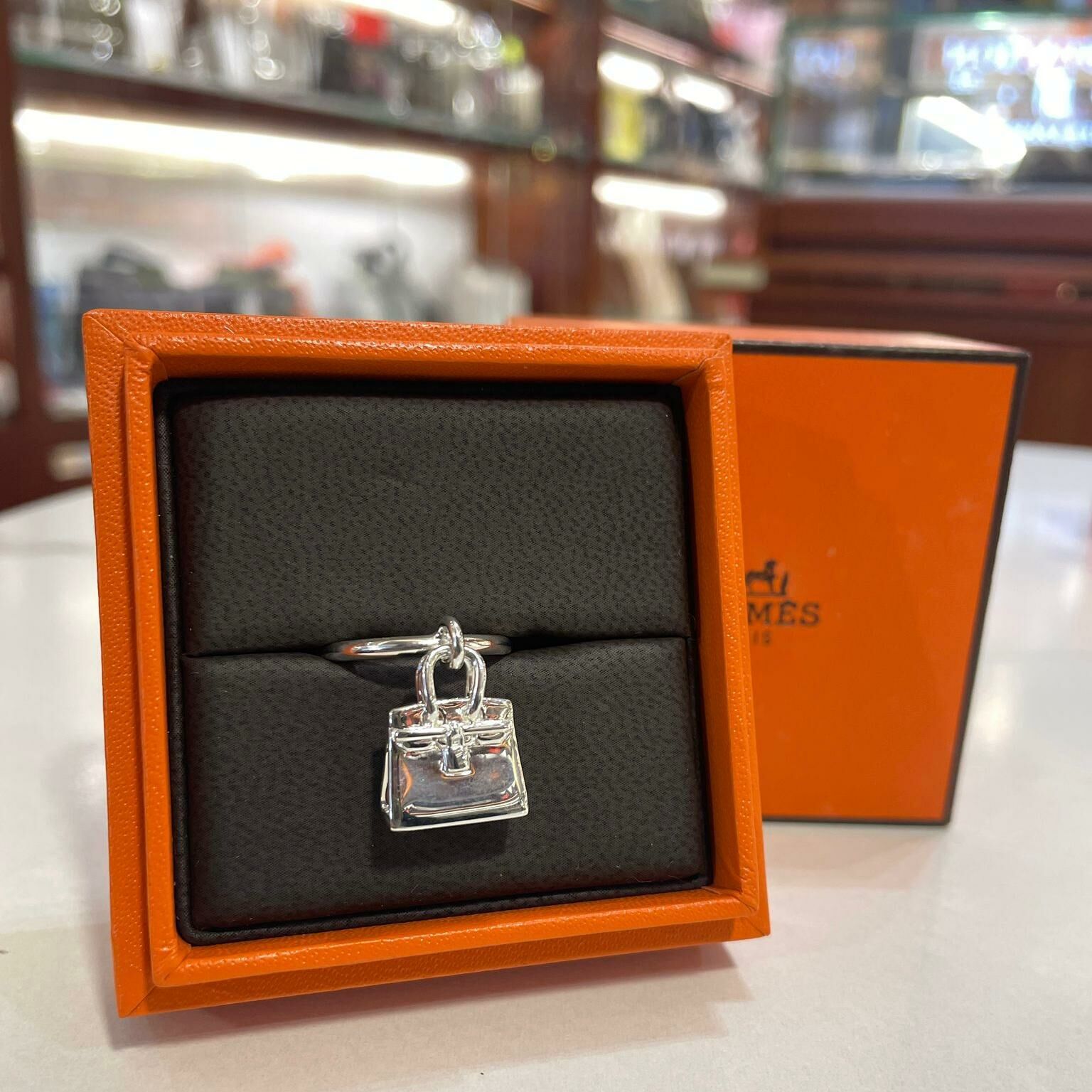 全新HERMES 戒指 50碼 925純銀 BIRKIN RING #BRAND NEW #香榭站正品