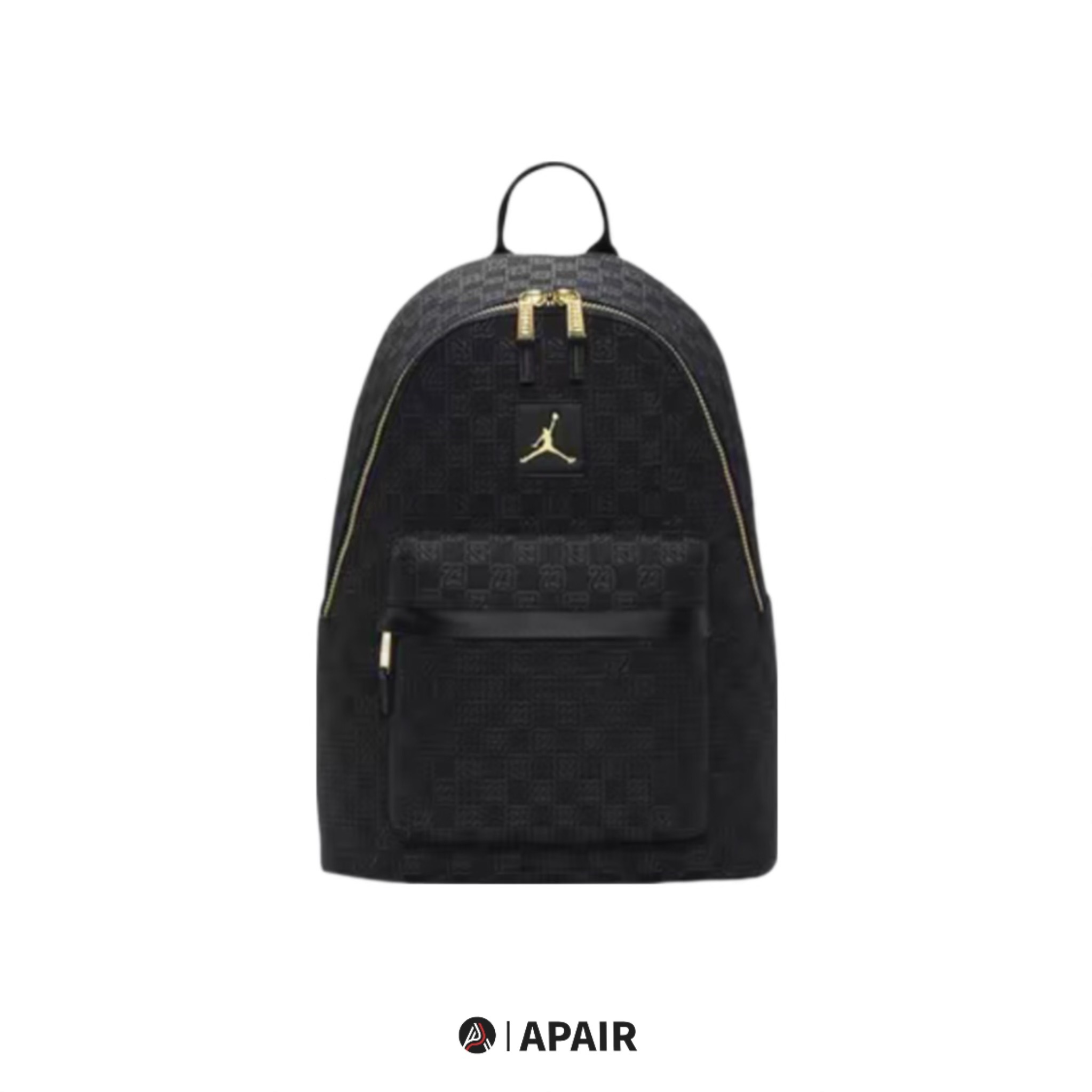 【APAIR】現貨 NIKE JORDAN MONOGRAM DUFFLE 復古 老花 後背包 黑 FJ6784-010