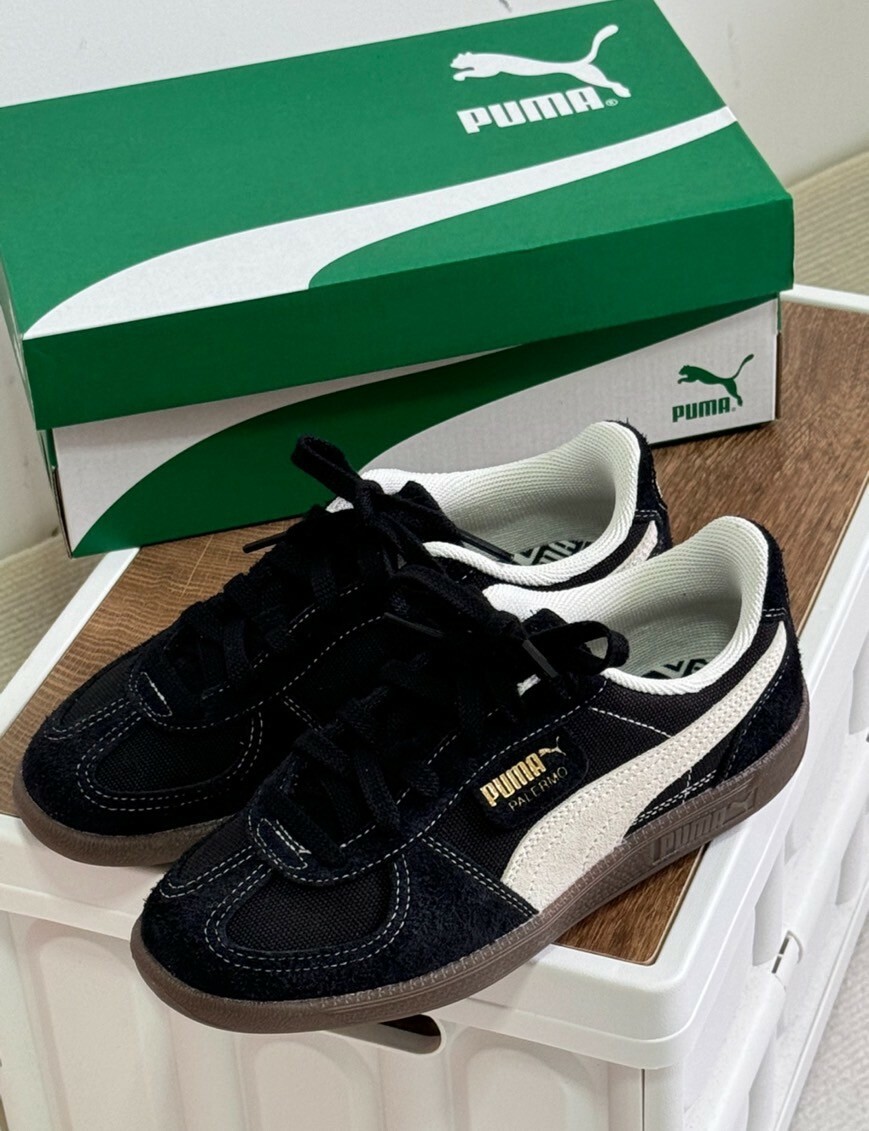 PUMA PALERMO VINTAGE Rosé 朴彩英同款 德訓鞋 黑色 米黑 米色 麂皮 焦糖底 外縫線 男女鞋 396841-04