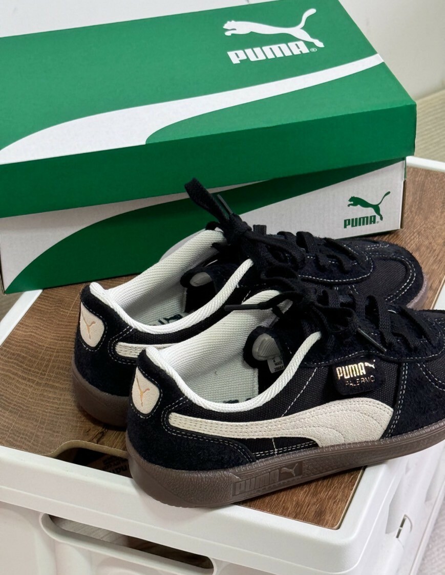 PUMA PALERMO VINTAGE Rosé 朴彩英同款 德訓鞋 黑色 米黑 米色 麂皮 焦糖底 外縫線 男女鞋 396841-04