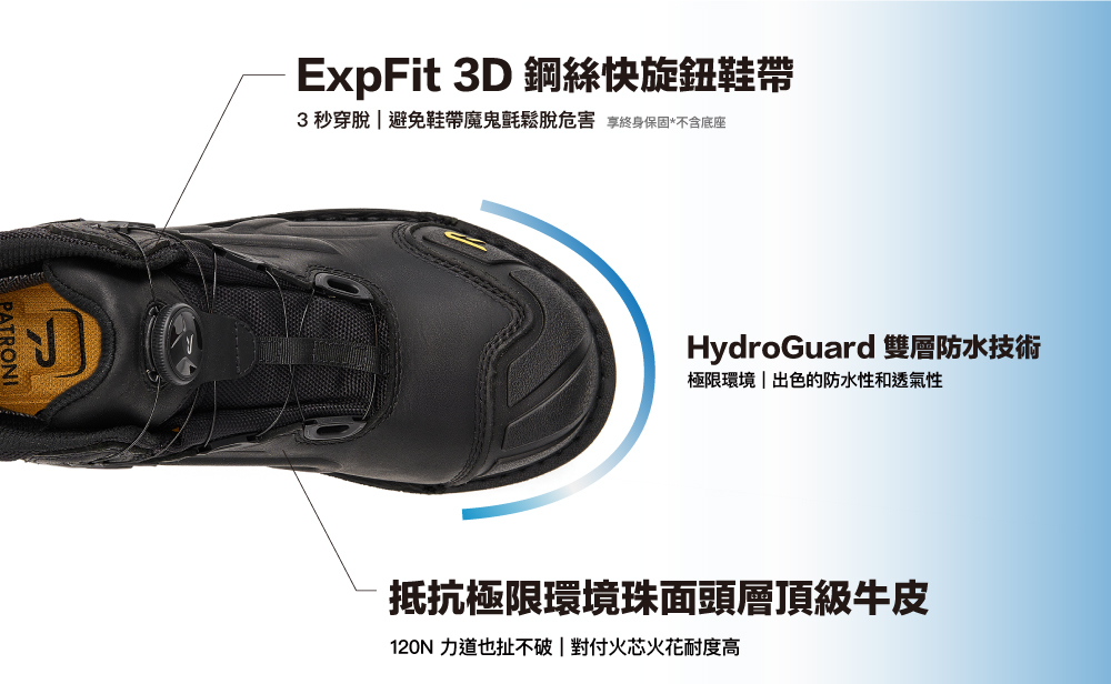 PATRONI 安全鞋 - 戰神靴SF2307BLK