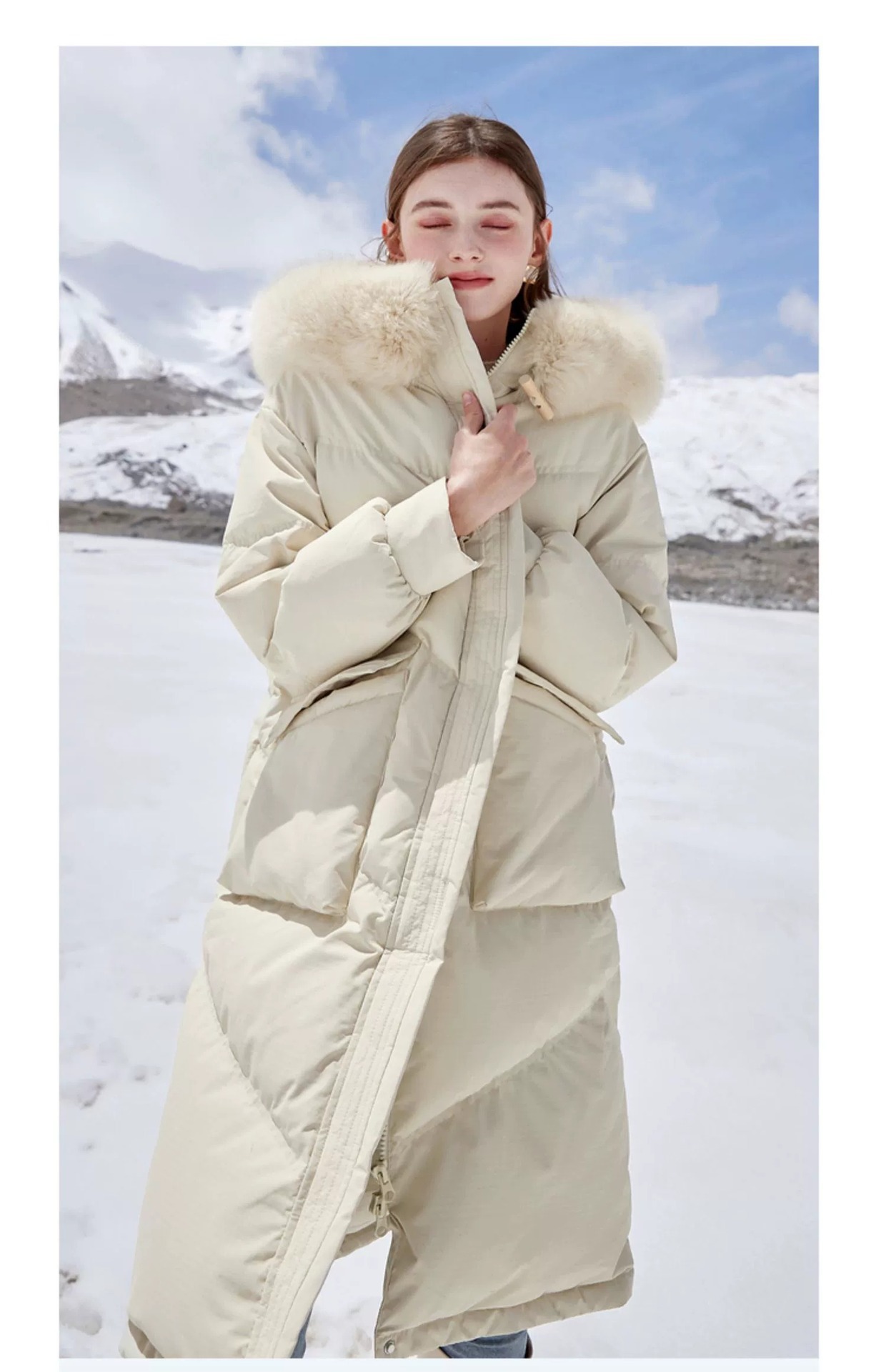 ᴷᴼᴿᴱᴬ 正韓🇰🇷冬季高級感毛領中常大衣羽絨外套(三色)