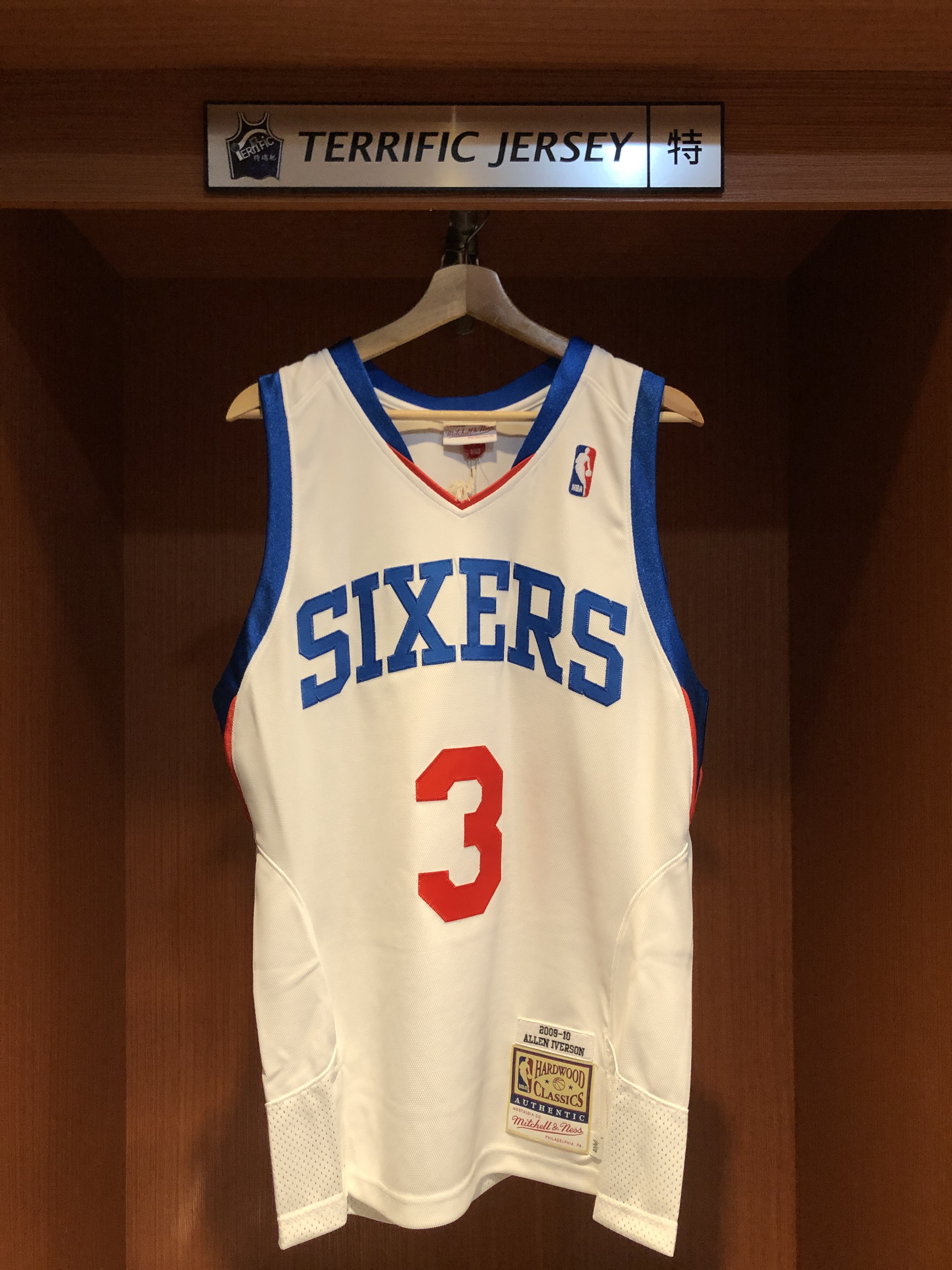 NBA球衣 Allen Iverson 費城七六人白 09-10 重返費城 M&N Authentic 球員版 電繡 全新